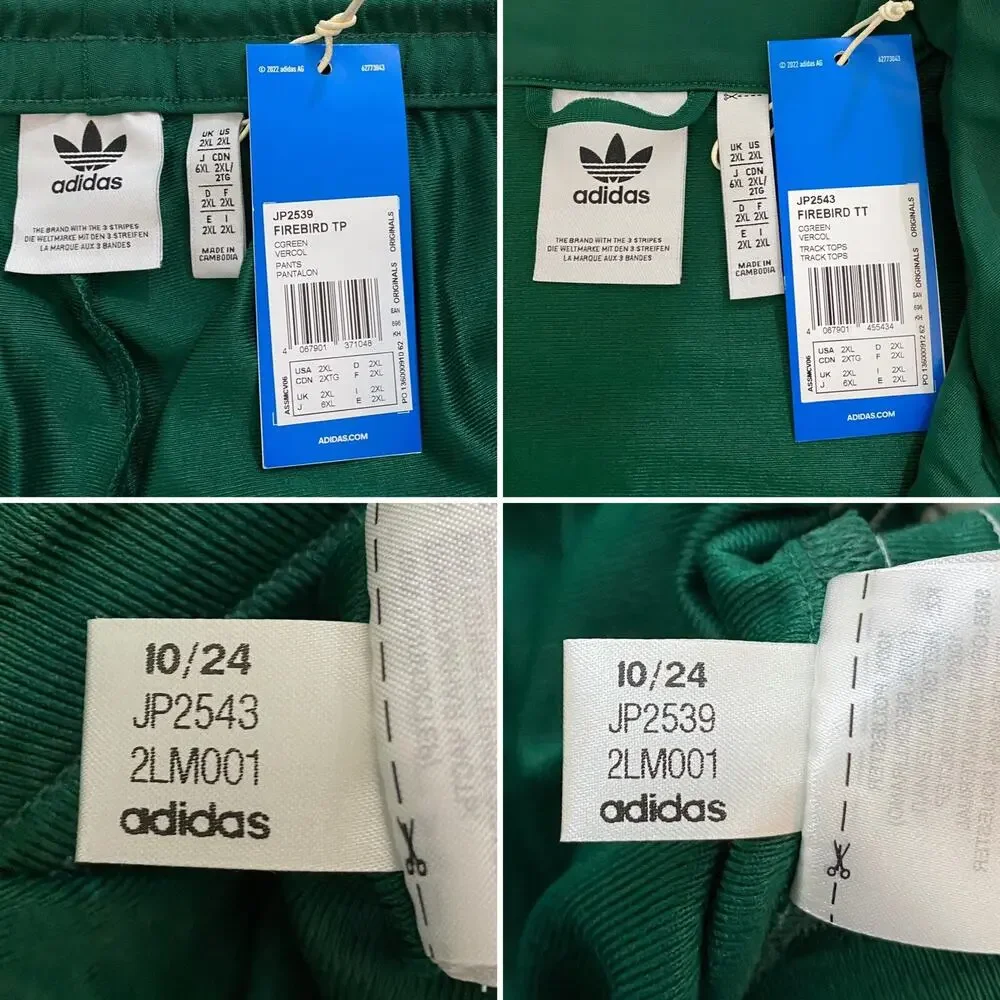 Adidas Originals Classics Firebird Tracksuit Collegiate Green Size 2XL
